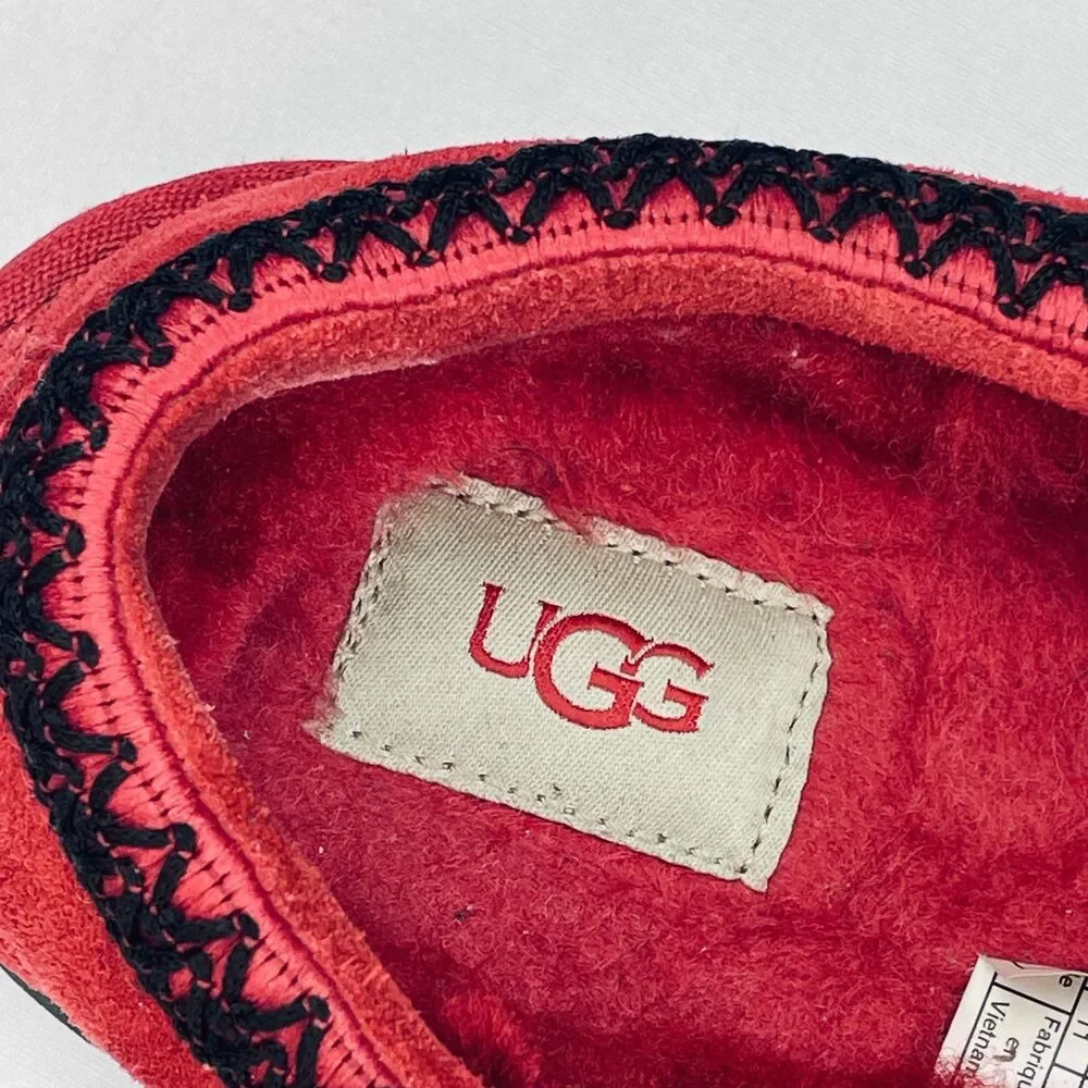 ~ UGG 12 Mens Tasman II Slipper Brick Red Suede Lambswool Lining Wool Warm *flaw